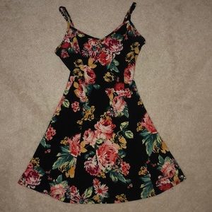 Black and floral dress